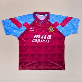 Aston Villa 1990 - 1992 Home Shirt (Good) S