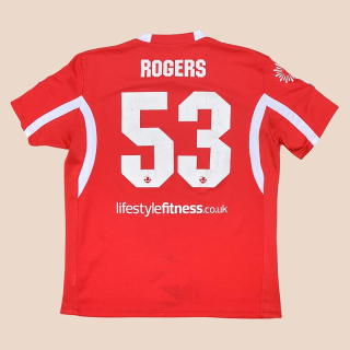 Connah's Quay Nomads 2015 - 2016 Match Issue Home Shirt #53 Rogers (Good) M