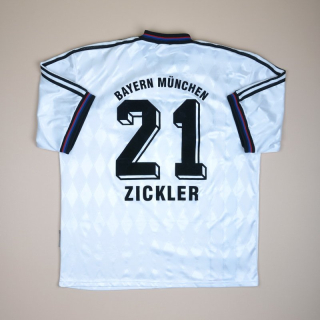 Bayern Munich 1995 - 1997 Away Shirt #21 Zickler (Very good) XL