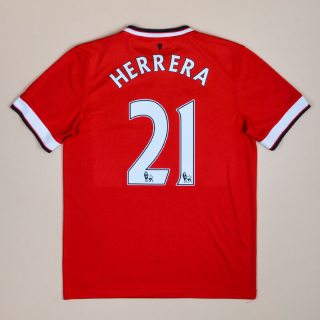 Manchester United 2014 - 2015 Home Shirt #21 Herrera (Excellent) M