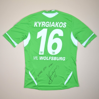 Wolfsburg 2011 - 2012 Match Issue Signed Home Shirt #16 Kyrgiakos (Excellent) L