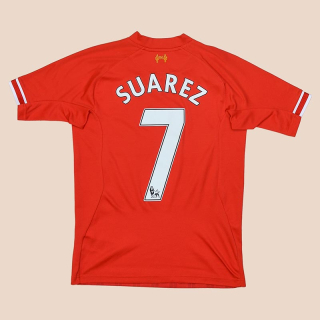 Liverpool 2013 - 2014 Home Shirt #7 Suarez (Very good) S