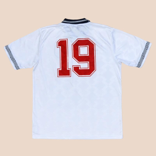 England 1990 - 1993 Re-Issue Home Shirt #19 Gascoigne (Very good) L