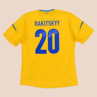 Ukraine 2012 - 2013 Match Worn Home Shirt #20 Rakitskyy (Very good) XL