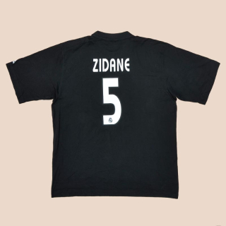 Real Madrid 2004 - 2005 Cotton Shirt #5 Zidane (Very good) XL