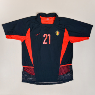 Belgium  2002 - 2004 Match Issue Away Shirt #21 (Excellent) XL