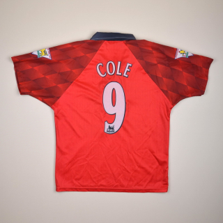 Manchester United 1997 - 1998 Home Shirt #9 Cole (Good) Y