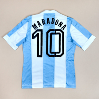 Argentina 1978 - 1980 Home Shirt #10 Maradona (Good) S