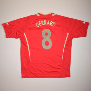 Liverpool 2005 - 2006 European Shirt #8 Gerrard (Good) L