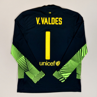 Barcelona 2011 - 2012 Goalkeeper Shirt #1 Valdes (Very good) L