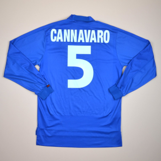 Italy 1998 - 1999 Home Shirt #5 Cannavaro (Good) S