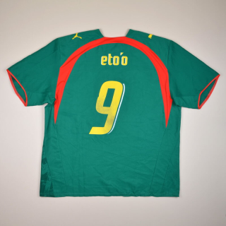 Cameroon 2006 - 2008 Home Shirt #9 Eto'O (Very good) XXL