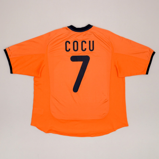 Holland 2000 - 2002 Home Shirt #7 Cocu (Very good) XL