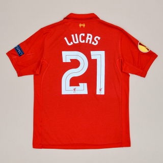 Liverpool 2012 - 2013 Europa League Home Shirt #21 Lucas (Very good) L