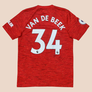 Manchester United 2020 - 2021 Home Shirt #34 Van De Beek (Very good) M