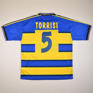 Parma 2002 - 2003 Match Issue Home Shirt #5 Torrisi (Very good) XL