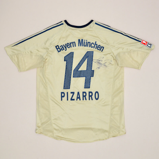 Bayern Munich 2004 - 2005 Match Issue Signed Away Shirt #14 Pizarro (Good) XL