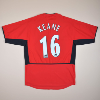 Manchester United 2002 - 2004 Home Shirt #16 Keane (Excellent) L