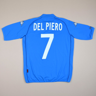 Italy 2002 Home Shirt #7 Del Piero (Very good) L