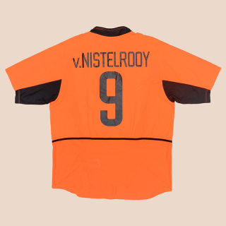 Holland 2002 - 2004 Home Shirt #9 Van Nistelrooy (Very good) XL