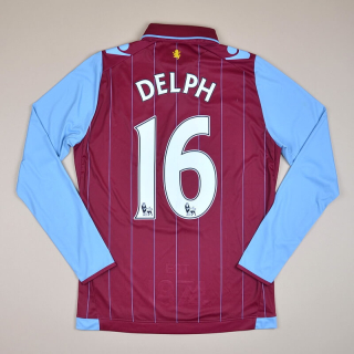 Aston Villa 2014 - 2015 Home Shirt #16 Delph (Very good) S