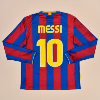 Barcelona 2009 - 2010 Home Shirt #10 Messi (Very good) S