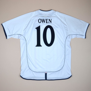 England 2001 '5-1 v. Germany' Home Shirt #10 Owen (Very good) XL